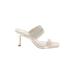 Vince Camuto Mule/Clog: Slip-on Stilleto Cocktail Party White Shoes - Women's Size 10 - Open Toe