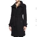 Burberry Jackets & Coats | Burberry Rushfield Wool Blend Belted Single-Breasted Coat 6 | Color: Black | Size: 6