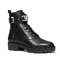 Michael Kors Shoes | Michael Kors Kincaid Leather Combat Boot Lace Up Bootie Black/Silver Nib | Color: Black/Silver | Size: Various