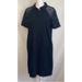 J. Crew Dresses | J.Crew Short-Sleeve Shirtdress In Eyelet Navy Blue Pockets Dress Size 4 | Color: Blue | Size: 4