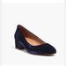 Madewell Shoes | Madewell The Ella Pump Navy Velvet 6.5 | Color: Blue | Size: 6.5