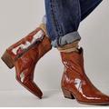 Free People Shoes | Free People New Frontier Western Boot | Color: White | Size: 7.5