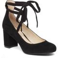 Jessica Simpson Shoes | Jessica Simpson Black Ankle Tie Microsuede Shoe Size 9.5 | Color: Black | Size: 9.5