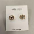 Kate Spade Jewelry | Nwt Kate Spade Gold-Tone High Shine Oval Color Cubic Zirconia Stud Earrings | Color: Gold | Size: Approx. Drop: 1/2"