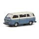 Schuco 452650900 Herz VW T3a Bus L, Modellauto, Maßstab 1:87, blau/weiße Version