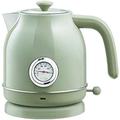 BROGEH Kettles,1.7L Stainless Inner Lid Kettle 1800W Cordless Tea Kettle,Fast Boiling Hot Water Kettle with Auto Shut Offwith Boil Dry Protection,Double Walled Insulation with/Green hopeful