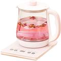 BROGEH Kettles, Electric Kettle, 1.8L Glass Electric Tea Kettle with Strainer,Cordless Kettle with Temperature Control,Auto Shut-Off and Boil-Dry Protection, 800W/Pink hopeful