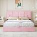 Latitude Run® Queen Size Upholstered Platform Bed Velvet in Pink | 40.7 H x 64.6 W x 85.2 D in | Wayfair 01F47A8D03EF4DB182F17E73A9FD0245