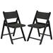 AllModern Letta Manufactured Wood Banquet Folding Chair Folding Chair Set in Black | 31.9 H x 24.2 W x 18.4 D in | Wayfair