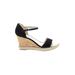 Isaac Mizrahi LIVE! Wedges: Black Print Shoes - Women's Size 10 - Open Toe