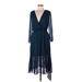 Point Sur Casual Dress - Midi: Blue Dresses - Women's Size 6