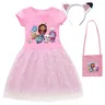 2024 New Summer Cartoon Gabby Cats abiti neonate Princess Dress Bag fascia per bambini Gabby