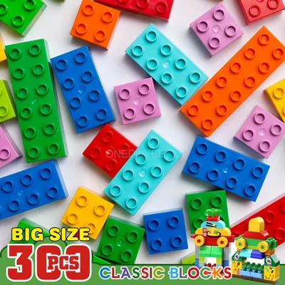 Große Größe Ziegel Spielzeug 50-300PCS Kinder Bunte Ziegel Groß Ziegel Grundplatten Kompatibel Mit Marke Block Kinder pädagogisches Spielzeug Image