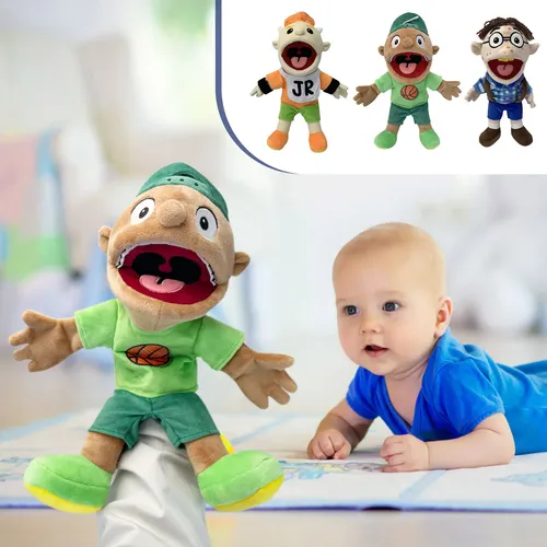 Weiche Plüsch tier handpuppe für Spielhaus schelm ische lustige Puppen Spielzeug mit Arbeits mund