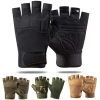 Kinder-Halb finger handschuhe Anti-Rutsch-Trainings schutz Reitsport 8-15 Jahre alte Militär fan