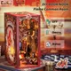 Cutebee Buch Ecke Puppenhaus 3D Puzzle mit Touch Licht Staubs chutz magische Geschenk ideen