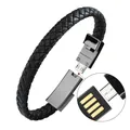 Cavo di ricarica USB stile braccialetto Cavo di ricarica dati universale da 22,5 cm per connettori micro USB di tipo C per smartphone Android OS