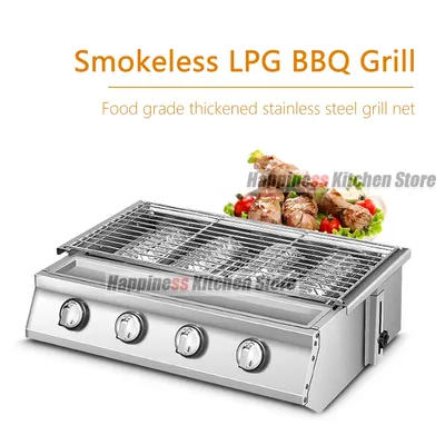 2/3/4 brenner BBQ Grill LPG Gas Grill Gas Öfen Edelstahl Brenner Mit Glas Deckt Im Freien Camping Grill