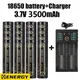 Marke 3 7 Batterie versand kostenfrei Bestseller 35e Li-Ion 3500 V mAh Ladegerät wiederauf ladbare