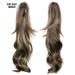 EKOUSN New Years Gifts for Women Long Hair Bun Wig PonyTail High Temperature Silk Fiber Clip 16.5 Inch