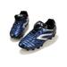 Gomelly Boy s Sneakers Round Toe Football Shoes Lace Up Soccer Cleats Comfort Trainers Gym Jogging Dark Blue Long Cleats 4.5Y