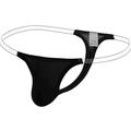 DENGDENG Men s Thong Underwear On Clearance Comfortable Solid Color G-string Sexy Mens Underwear Briefs Bikini Jockstrap Breathable Low Rise Soft Thong Black L