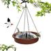 Mdesiwst Bird Feeder Solar Powered Automatic Work S-shaped Hook Plastic Fountain Hanging Bird Feeders Outdoor Supply
