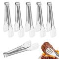 6PCS Cooking Tongs FULANDL Stainless Steel Serving Tongs Kitchen Tongs Premium Barbecue Tongs for Serving Cooking Salads BBQ Grilling and Frying (9 Inch)