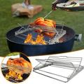 Taylongift Valentine s Day Outdoor Camping Stainless Steel Barbecue Rack Barbecue Skewer Rack Family Gathering Barbecue Rack Portable BBQ Stainless Steel Barbecue Rack St. Patrick s Day