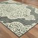 Style Haven Marianna Center Medallion Loop Pile Indoor Outdoor Rug Grey/Off-White 1 9 x 3 9 2 x 3 Accent Outdoor Indoor Entryway Bathroom