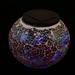 Mosaic Solar Glass Light Globe LED Night Light Decorative Garden Lights Outdoor Landscape Lights Waterproof for Patio Party Outdoor Indoor Decor 10x10cm