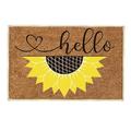 Runskmd Sunflower Welcome Mat Indoor Outdoor Rug 15.7 x23.6