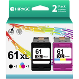 61XL 61 Ink for HP 61 Ink for HP Printer Ink 61 XL 61XL Ink Cartridge Combo Pack for Envy 4500 5530 Deskjet 1000 1010 1510 2540 3050 Officejet 2620 4630 Printer (1 Black 1 Tri-color)