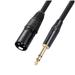 Trjgtas 6.35 Mm 1/4 Inch Male To XLR Male Audio Stereo Mic Cable - Male To XLR Male Balanced Speaker Mic Cable 1 Meter