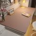Angfeng Environmental protection desk mat students leather solid color coffee table mat oil proof table cloth learning computer desk mat non-slip(pink)