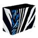 Zebra Pattern PVC Leather Brush Holder and Pen Organizer - Dual Compartment Pen Holder - Stylish Pen Holder and Brush Organizer