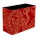 China Myth Golden Dragon Red Pattern PVC Leather Brush Holder and Pen Organizer - Dual Compartment Pen Holder - Stylish Pen Holder and Brush Organizer