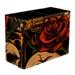 Skull with Rose Vintage Pattern PVC Leather Brush Holder and Pen Organizer - Dual Compartment Pen Holder - Stylish Pen Holder and Brush Organizer