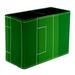 Football Green Field Pattern PVC Leather Brush Holder and Pen Organizer - Dual Compartment Pen Holder - Stylish Pen Holder and Brush Organizer