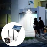 Teissuly Solar Light Solar Sensor Light Security Camera Style Separated Type 3 M Cord Outdoor LED Solar Security Waterproof Bright Motion Surveillance Light Emer