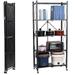 Simpli Furnished LLC 5-Tier Storage Shelving Unit Heavy Duty Metal Shelf 27.9 x13.4 x62.5 Foldable Storage Shelf with Wheels Garage Shelf Metal Storage Rack No Assembly