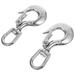 2pcs Premium Stainless Steel Lifting Hooks Big Hole Lifting Hooks Cargo Hooks