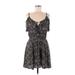American Eagle Outfitters Casual Dress: Black Floral Dresses - Women's Size Medium