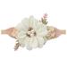 Baby Girl Pearl Fabric Artificial Flower Headband Nylon Elastic Hair Band Newborn Infant Photography Props Baby Accessories
