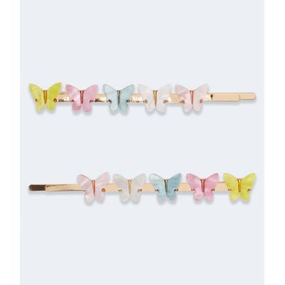 Aeropostale Womens' Butterfly Bobby Pin 2-Pack - Multi-colored - Size One Size - Cotton