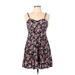 Joni Blair Casual Dress - Mini Sweetheart Sleeveless: Black Floral Dresses - Women's Size 11