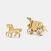 Coach Jewelry | ** Buy 2 Jewelry Get Free Ship ** Coach Horse And Carriage Stud Earrings | Color: Gold | Size: Os