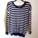 Anthropologie Sweaters | *Final Price* Romeo & Juliet Couture Striped Zipper Detail Sweater | Color: Blue/White | Size: S