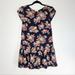 Urban Outfitters Dresses | 4 For $25 Urban Outfitters Pins & Needle Navy Blue Floral Print Mini Dress | Color: Blue/Orange | Size: Xs