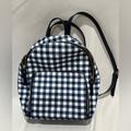 Kate Spade Bags | Kate Spade Hyde Lane Blue Black White Gingham Check Canvas Leather Backpack Bag | Color: Blue/White | Size: Os